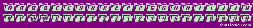 Eyesonlywavy3 Font – Green Fonts on Purple Background
