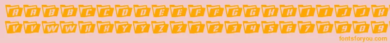 Eyesonlywavy3 Font – Orange Fonts on Pink Background