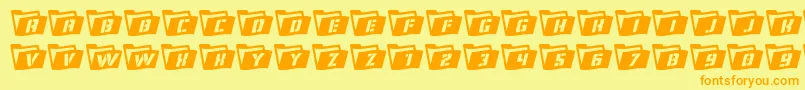 Eyesonlywavy3 Font – Orange Fonts on Yellow Background