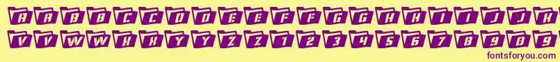 Eyesonlywavy3 Font – Purple Fonts on Yellow Background