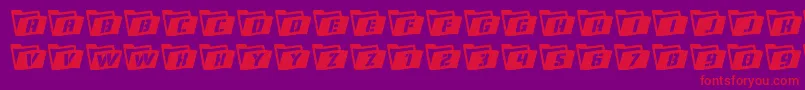 Eyesonlywavy3-Schriftart – Rote Schriften auf violettem Hintergrund