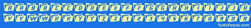 Eyesonlywavy3 Font – Yellow Fonts on Blue Background