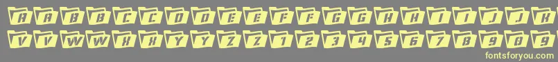 Eyesonlywavy3 Font – Yellow Fonts on Gray Background