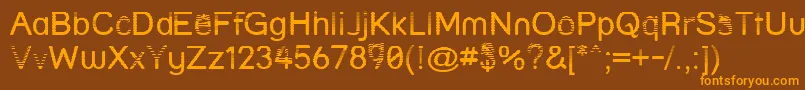 Шрифт Strln – оранжевые шрифты на коричневом фоне