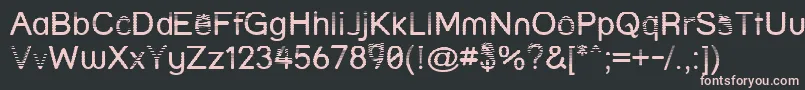 Шрифт Strln – розовые шрифты на чёрном фоне