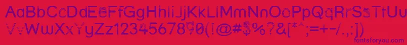 Strln Font – Purple Fonts on Red Background