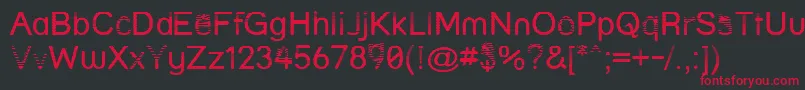 Strln Font – Red Fonts on Black Background