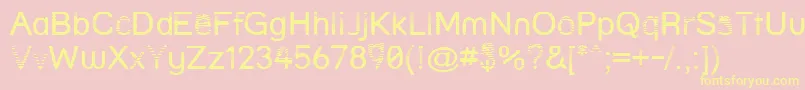 Strln Font – Yellow Fonts on Pink Background