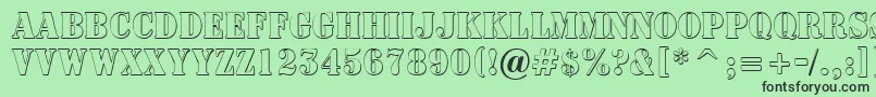 ASignboardtitulnrsh Font – Black Fonts on Green Background