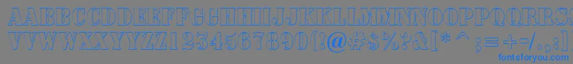 ASignboardtitulnrsh-Schriftart – Blaue Schriften auf grauem Hintergrund