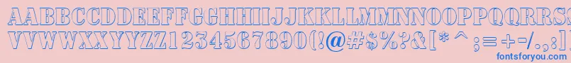 ASignboardtitulnrsh Font – Blue Fonts on Pink Background