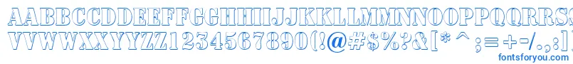 Шрифт ASignboardtitulnrsh – синие шрифты