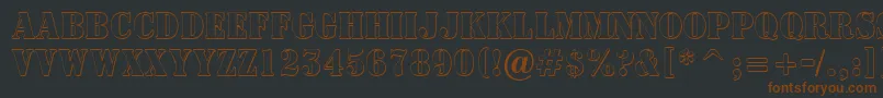 ASignboardtitulnrsh Font – Brown Fonts on Black Background