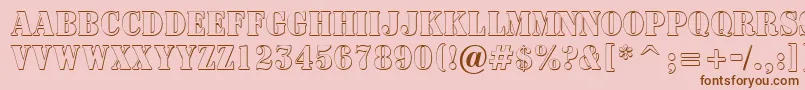 ASignboardtitulnrsh Font – Brown Fonts on Pink Background