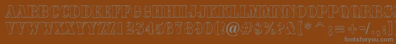 Шрифт ASignboardtitulnrsh – серые шрифты на коричневом фоне