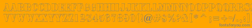ASignboardtitulnrsh Font – Gray Fonts on Orange Background