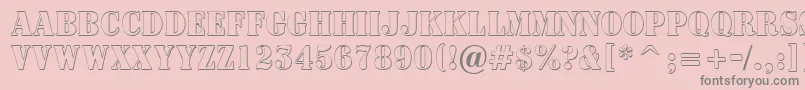 ASignboardtitulnrsh-fontti – harmaat kirjasimet vaaleanpunaisella taustalla