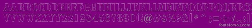 ASignboardtitulnrsh Font – Gray Fonts on Purple Background