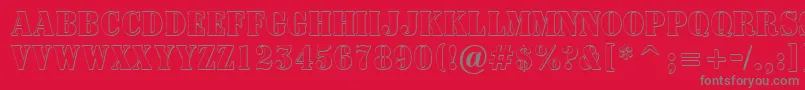ASignboardtitulnrsh Font – Gray Fonts on Red Background