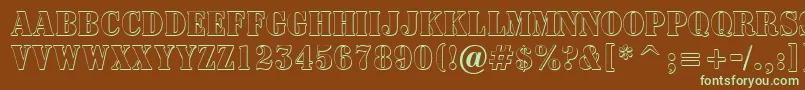 ASignboardtitulnrsh Font – Green Fonts on Brown Background