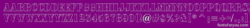ASignboardtitulnrsh Font – Green Fonts on Purple Background