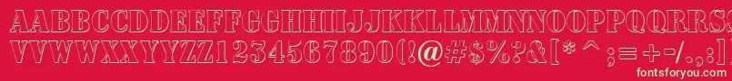 ASignboardtitulnrsh Font – Green Fonts on Red Background