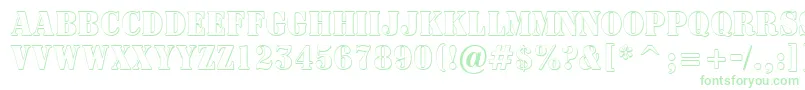 ASignboardtitulnrsh Font – Green Fonts on White Background
