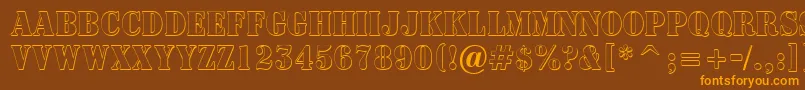 ASignboardtitulnrsh Font – Orange Fonts on Brown Background