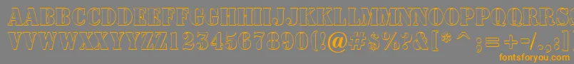 Шрифт ASignboardtitulnrsh – оранжевые шрифты на сером фоне