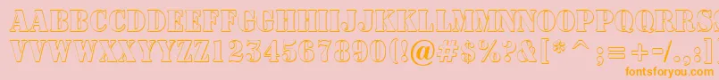 ASignboardtitulnrsh Font – Orange Fonts on Pink Background