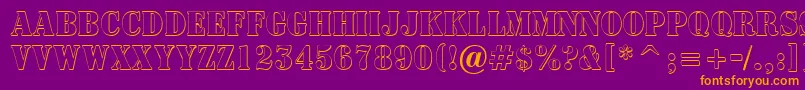 ASignboardtitulnrsh Font – Orange Fonts on Purple Background