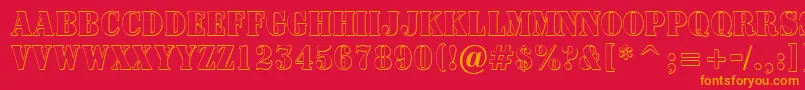 ASignboardtitulnrsh Font – Orange Fonts on Red Background