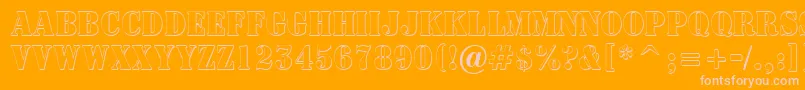 ASignboardtitulnrsh Font – Pink Fonts on Orange Background