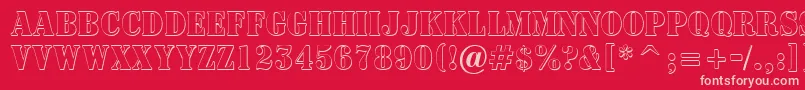 ASignboardtitulnrsh Font – Pink Fonts on Red Background