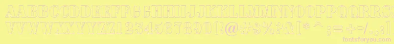 ASignboardtitulnrsh Font – Pink Fonts on Yellow Background