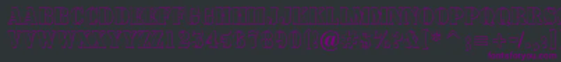 ASignboardtitulnrsh Font – Purple Fonts on Black Background
