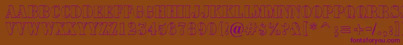 ASignboardtitulnrsh Font – Purple Fonts on Brown Background