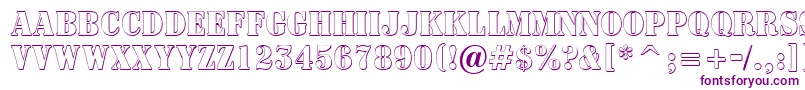 Шрифт ASignboardtitulnrsh – фиолетовые шрифты на белом фоне
