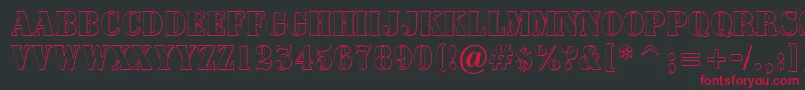 ASignboardtitulnrsh Font – Red Fonts on Black Background