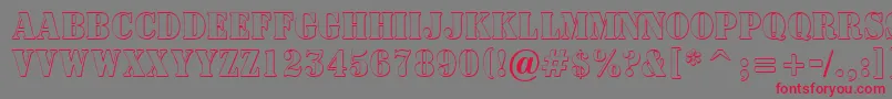 ASignboardtitulnrsh Font – Red Fonts on Gray Background