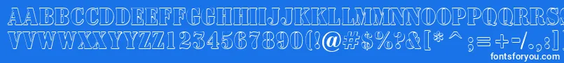 ASignboardtitulnrsh Font – White Fonts on Blue Background