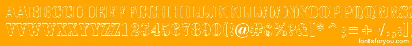 ASignboardtitulnrsh Font – White Fonts on Orange Background