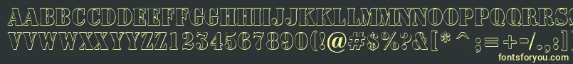 ASignboardtitulnrsh Font – Yellow Fonts on Black Background