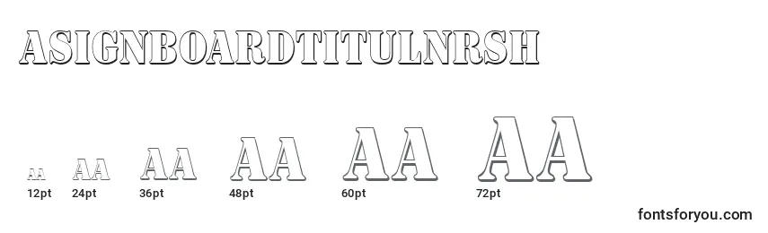 Размеры шрифта ASignboardtitulnrsh