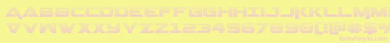 Geminagrad Font – Pink Fonts on Yellow Background