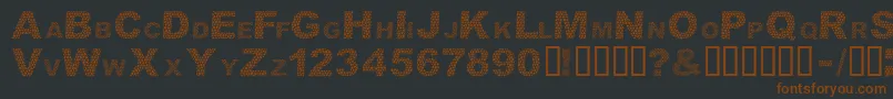 Fonte DarkSkin – fontes marrons em um fundo preto