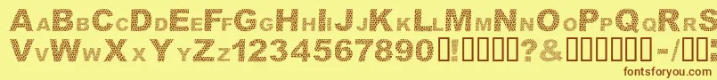 DarkSkin-fontti – ruskeat fontit keltaisella taustalla