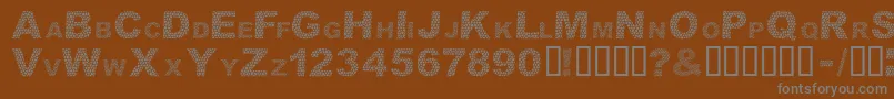 DarkSkin-fontti – harmaat kirjasimet ruskealla taustalla