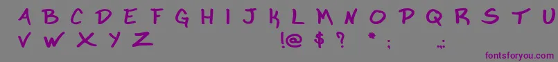 Markergarbage Font – Purple Fonts on Gray Background