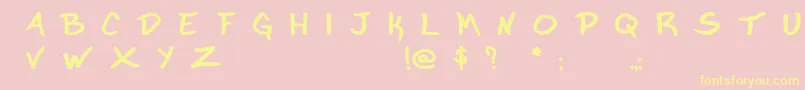 Markergarbage Font – Yellow Fonts on Pink Background